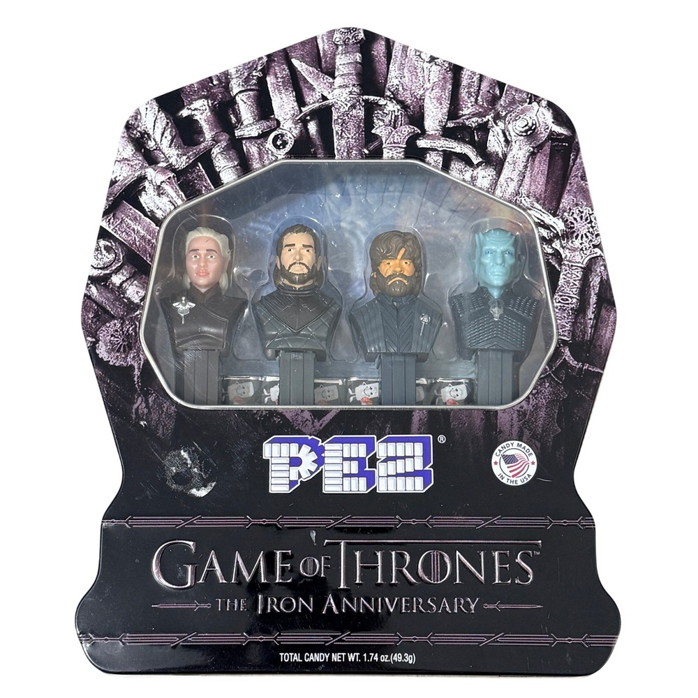 PEZ Game of Thrones Iron Anniversary Candy Dispenser Gift Tin Set 4-Pack New